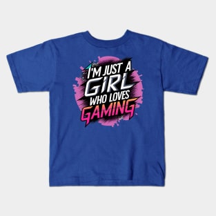 I'm just a girl who loves gaming Kids T-Shirt